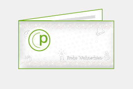 R031 Weihnachtskarten, DIN-lang, 4-seitig, quer