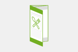 Wickelfalz Speisekarten