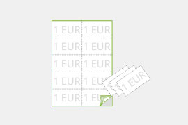 Wertmarken als Block
