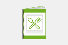 Speisekarten mit Wire-O-Bindung