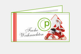 R033 Weihnachtskarten, DIN-lang, 4-seitig, quer