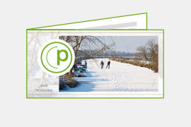 P010 Weihnachtskarten, DIN-lang, 4-seitig, quer