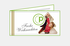 R034 Weihnachtskarten, DIN-lang, 4-seitig, quer