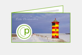 P021 Weihnachtskarten, DIN-lang, 4-seitig, quer