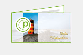 P011 Weihnachtskarten, DIN-lang, 4-seitig, quer