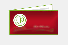 R027 Weihnachtskarten, DIN-lang, 4-seitig, quer