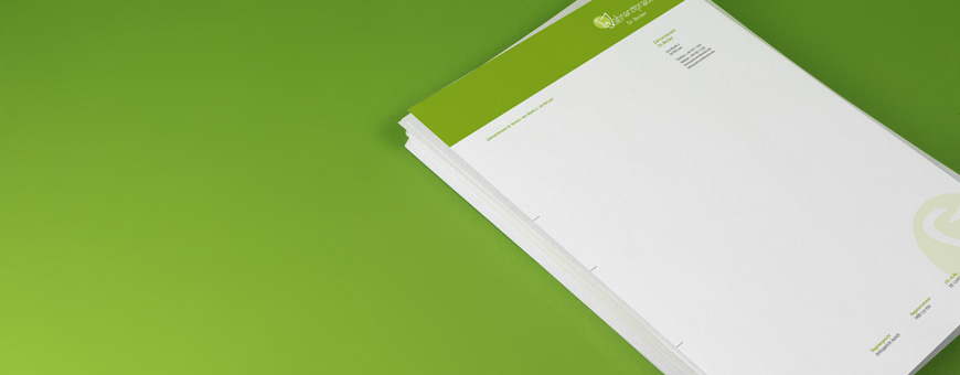 Briefpapier DIN A4 1/0-farbig mit Sonderfarbe