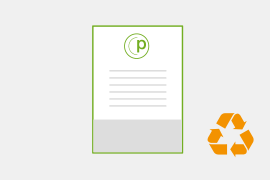 Flyer mit Recyclingpapier