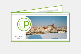 P013 Weihnachtskarten, DIN-lang, 4-seitig, quer