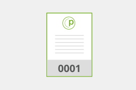 Flyer mit Nummerierung