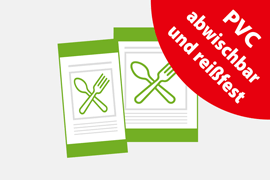 PVC-Speisekarten / Tischkarten