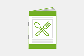 Geheftete Speisekarten