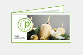R024 Weihnachtskarten, DIN-lang, 4-seitig, quer