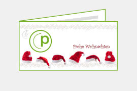 R032 Weihnachtskarten, DIN-lang, 4-seitig, quer